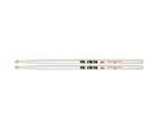 Vic Firth American Classic Drumsticks - 5A - Wood Tip - White Finish - 1 Pair