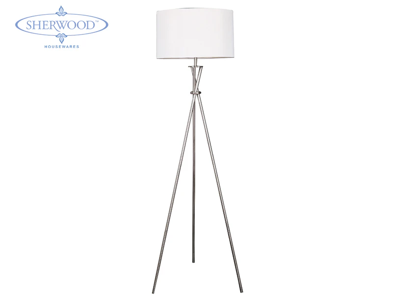 Sherwood Art Deco Tripod Floor Lamp - White