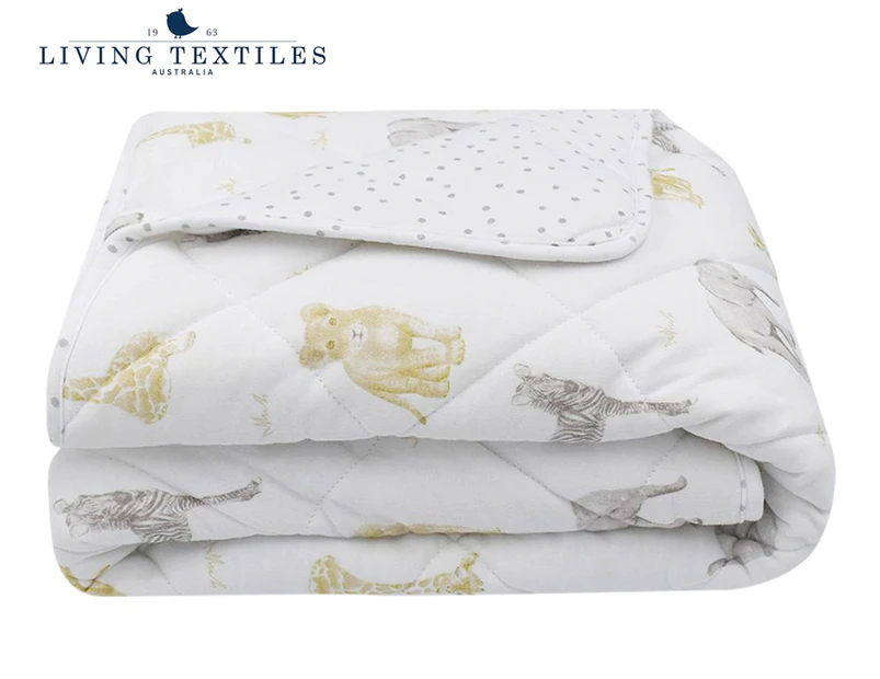 Living Textiles Quilted Cot Comforter - Savanna Babies