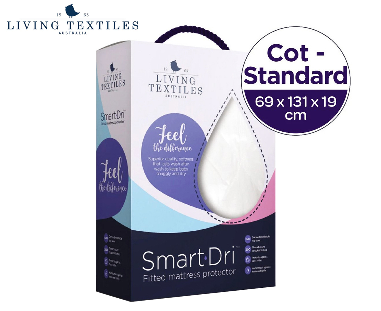 living textiles smart dri mattress protector