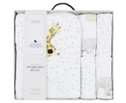 Living Textiles 5-Piece Baby Bath Gift Set - Pitter Patter Giraffe