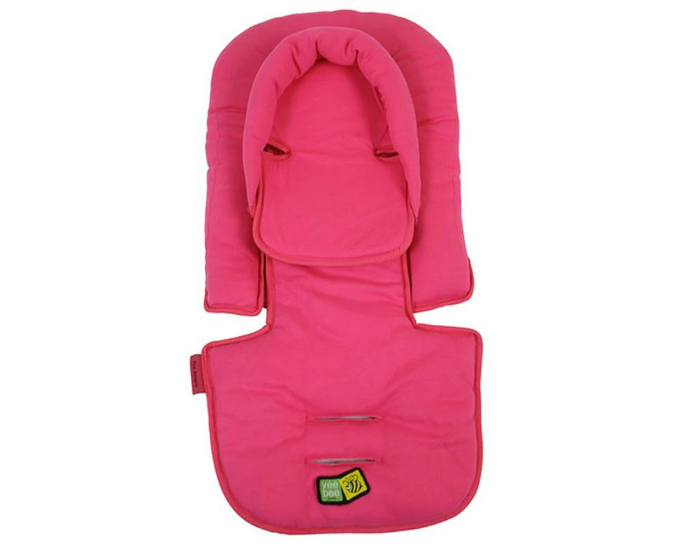 Vee Bee Allsorts Pad Infant Baby Head/Body Support f/Pram Stroller Car Seat Pink