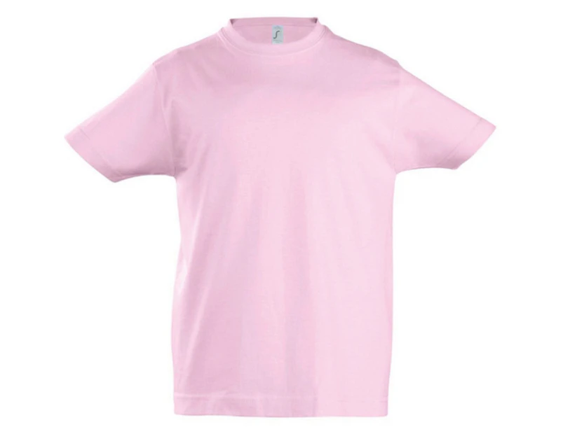 SOLS Kids Unisex Imperial Heavy Cotton Short Sleeve T-Shirt (Medium Pink) - PC361