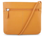 Things Terrific Daisy Leather Crossbody Bag - Saffron