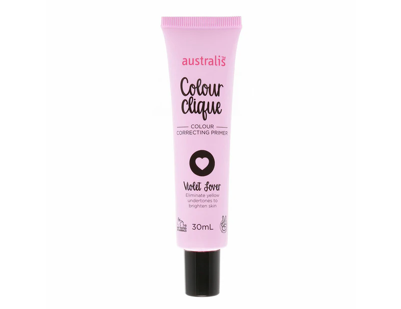 Australis Colour Correcting Clique Flawless Base Primer Makeup Cosmetics 30mL - Violet Lover