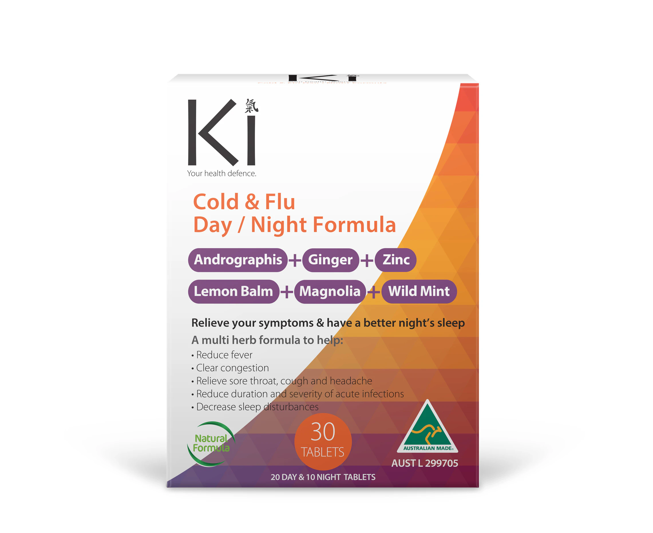 Ki Cold & Flu Day / Night Formula 30 Tablets