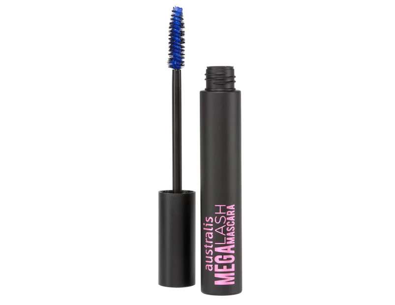 Australis Mega Lash Mascara Eyelash Curling Oil-Free Makeup Cosmetics Beauty - Electric Blue