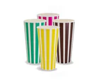 Pattern Waxed Paper  Milkshake Cups - 87mm Top - 165mm - 22oz (650ml)