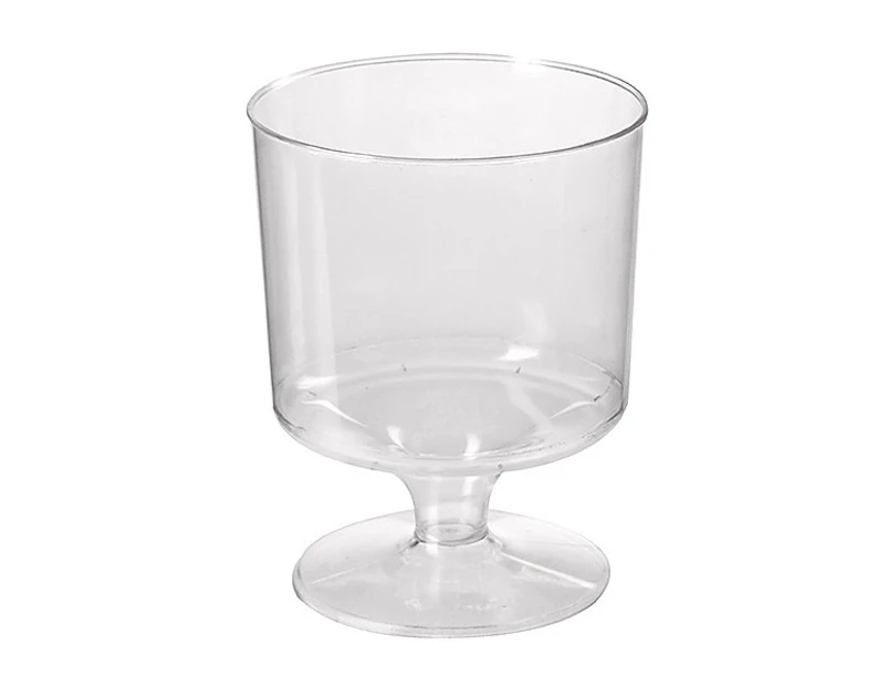 Clear Re-Usable Plastic Wine Glasses - 65mm Top - 85mm - 170ml