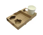 Corrugated Cardboard Food And Drink Trays - 175mm - 35mm - 2 - 4 Cup - Packs