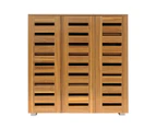 Wooden Shoe Storage Cabinet Shoe Rack Shelf Organiser for 30 Pairs Shoes Oak Colour