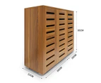 Wooden Shoe Storage Cabinet Shoe Rack Shelf Organiser for 30 Pairs Shoes Oak Colour