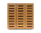 Wooden Shoe Storage Cabinet Shoe Rack Shelf Organiser for 30 Pairs Shoes Oak Colour