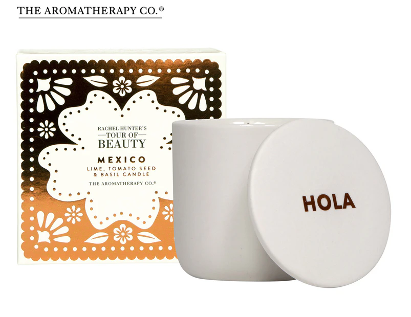 The Aromatherapy Co. Mexico Lime Tomato Seed & Basil Rachel Hunter's Tour Of Beauty Candle 200g