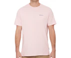 Ben Sherman Men's Chest Embroidery Tee / T-Shirt / Tshirt - Chalk Pink Marle
