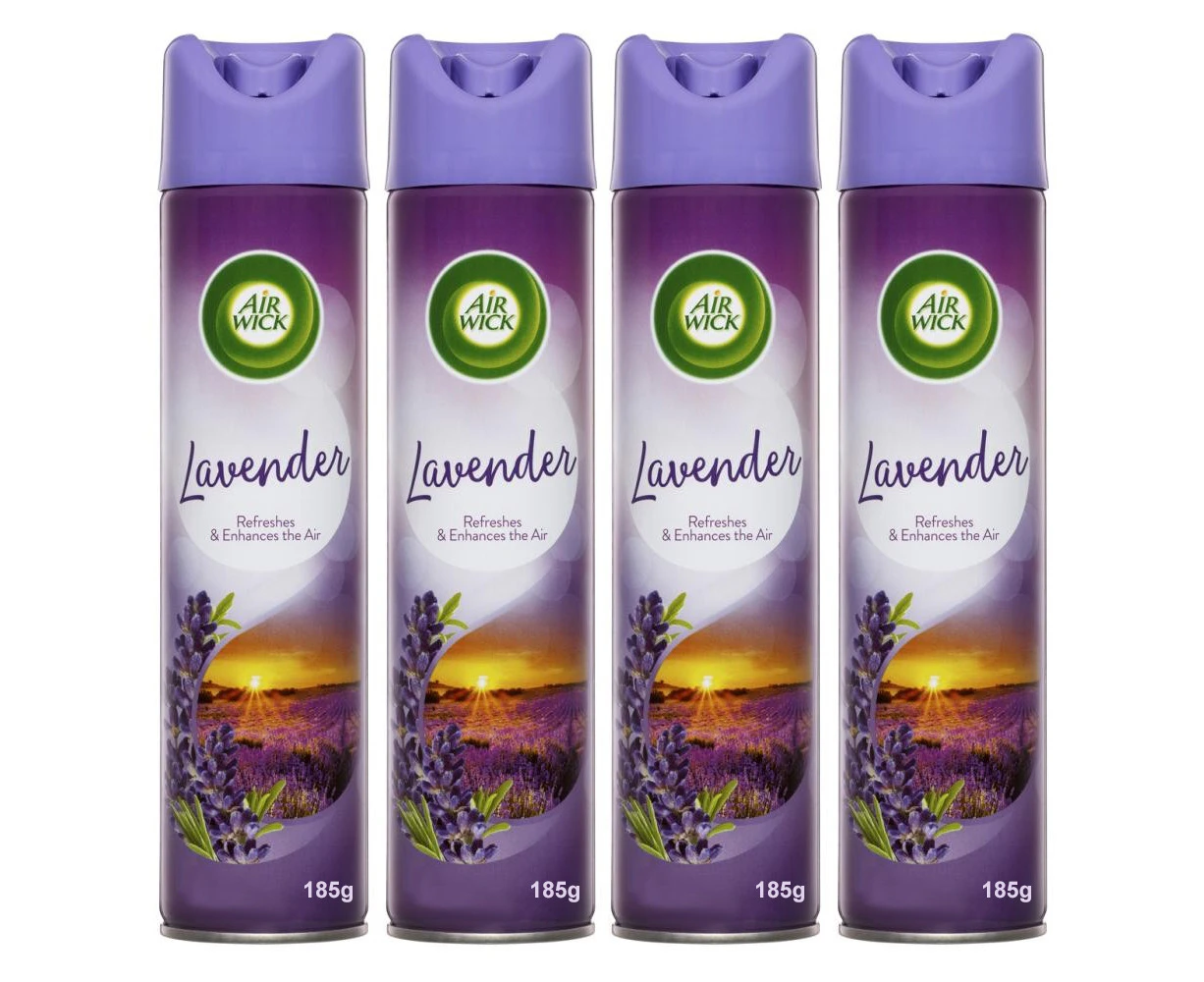 4x Air Wick 185g Air Freshener Home/Office Indoor Room Fragrance Spray Lavender