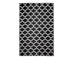 Recycled Plastic Outdoor Rug and Mat Tangier Black and White