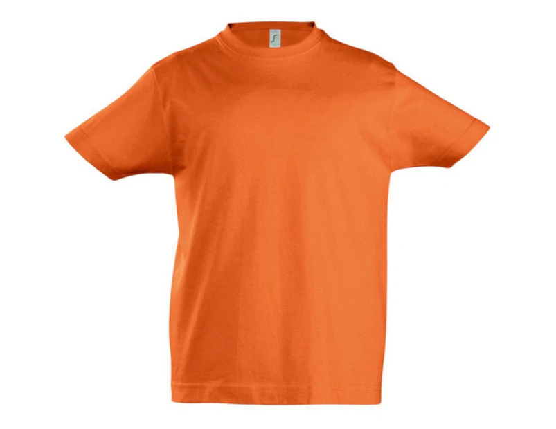 SOLS Kids Unisex Imperial Heavy Cotton Short Sleeve T-Shirt (Orange) - PC361