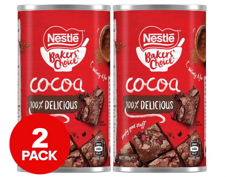 2 x Nestlé Bakers' Choice Cocoa 190g
