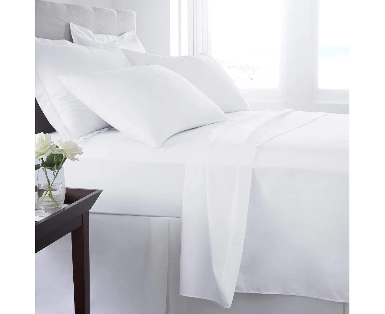 Luxury Real 1500TC Egyptian Cotton Quilt Doona Cover Set in White