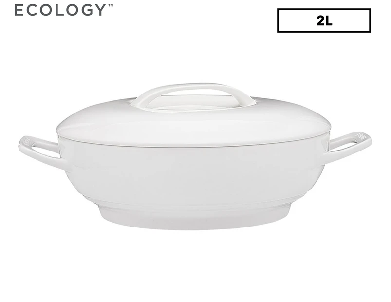 Ecology 2L Signature Round Casserole w/ Lid - White