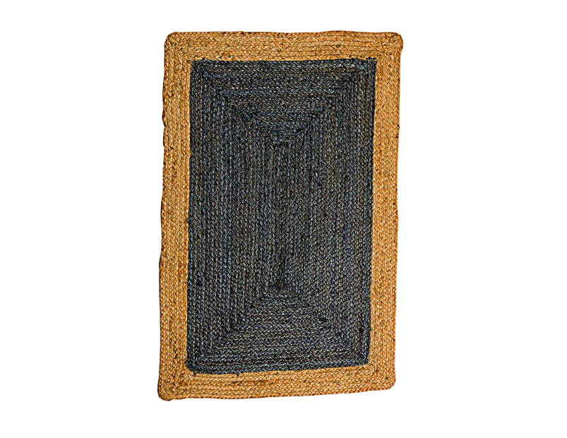 Phoenix Deep Grey Natural Fibre Jute Rug, Floor Rug,  Area Rug