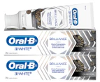 2 x Oral-B 3DWhite Brilliance Charcoal Toothpaste Peppermint 120g