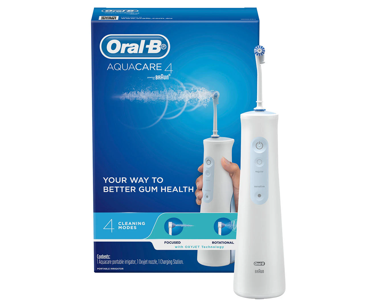 Oral B Electric Rechargeable Aquacare 4 Irrigator Water Teeth Flosser/Cleaner