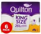 Quilton King Size Unscented Toilet Paper Rolls 6pk 1