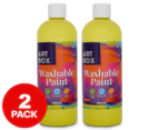 2 x Art Box Washable Paint 400mL - Yellow