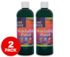 2 x Art Box Washable Paint 400mL - Green