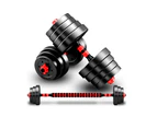 40kg Adjustable Dumbbell Set Barbell Home Gym Exercise Weights Fitness