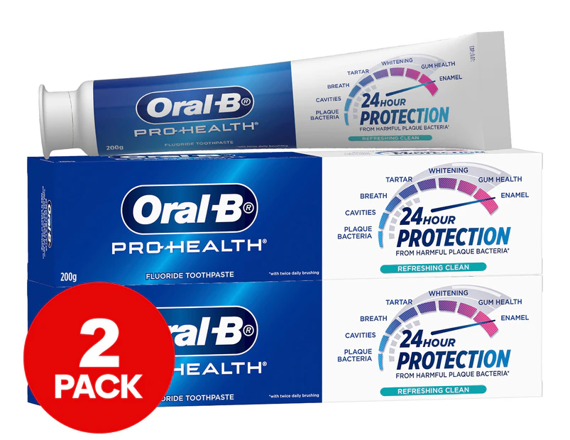2 x Oral-B Pro-Health 24-Hour Protection Refreshing Clean Toothpaste 200g