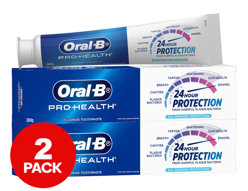 2 x Oral-B Pro-Health 24-Hour Protection All Around Protection Toothpaste 200g