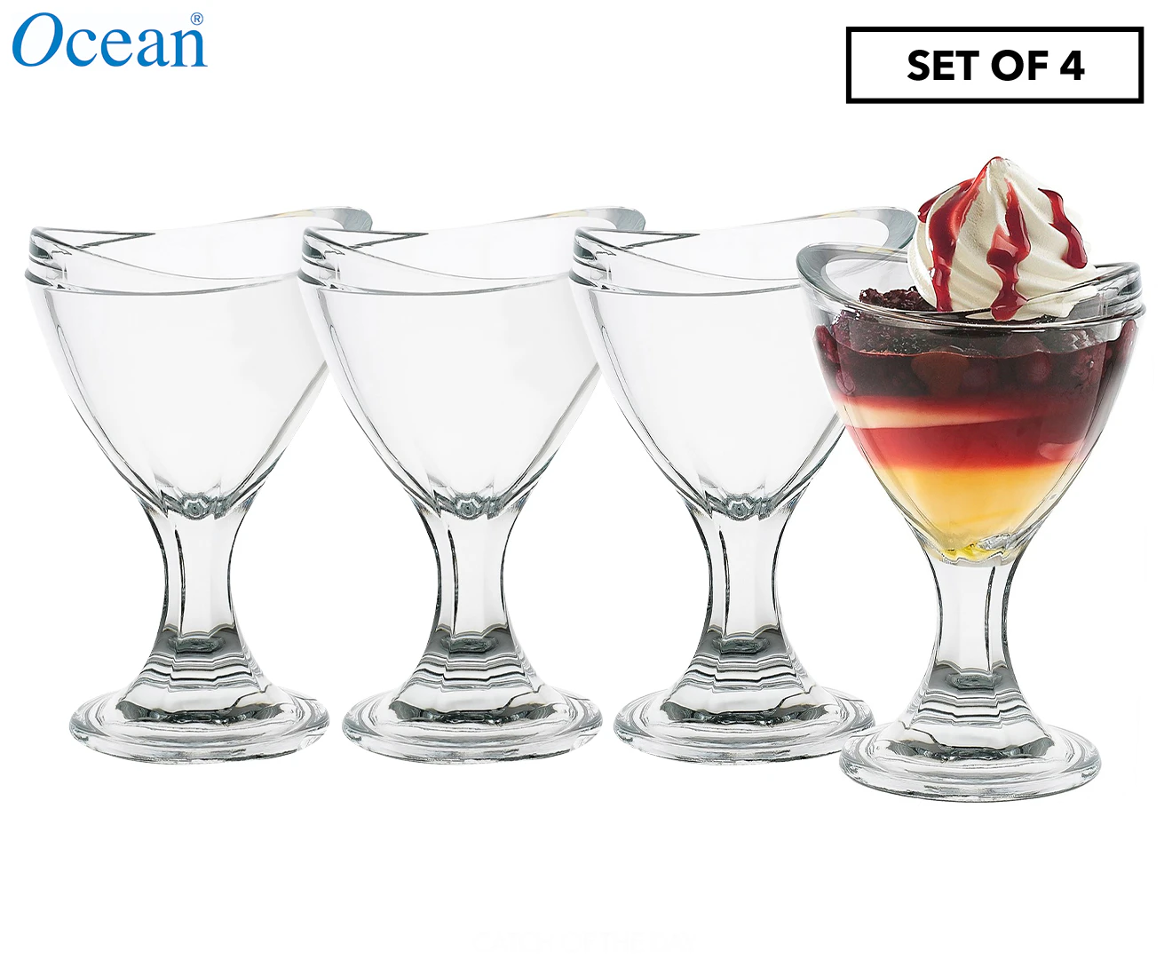 4pc Ocean Delight Ice Cream Cup Glasses/Cups/Bowls 200ml Food/Dessert/Treat