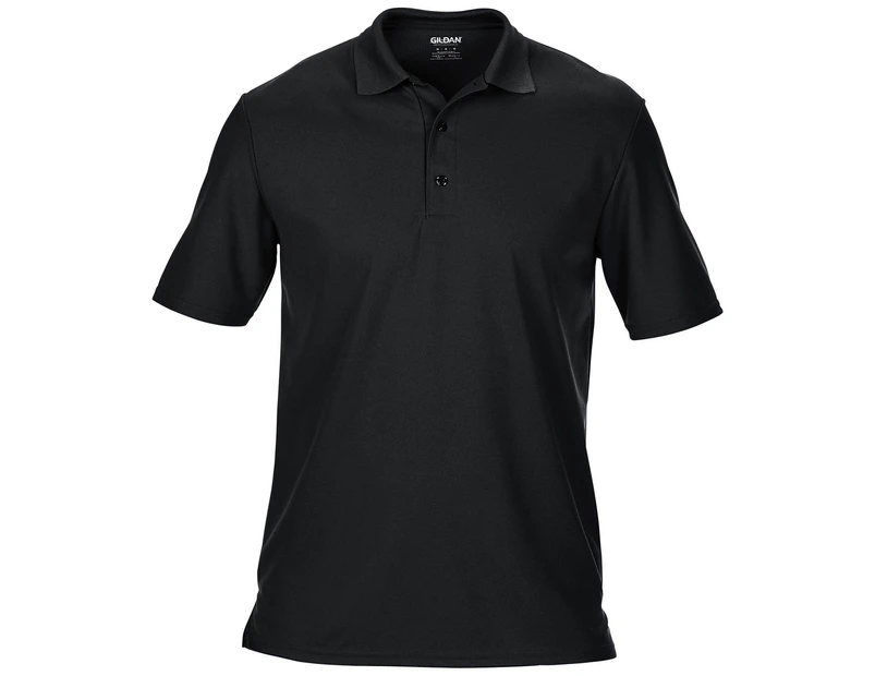 Gildan Mens Double Pique Short Sleeve Sports Polo Shirt (Black) - RW4504