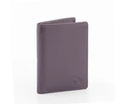 RFID Genuine Soft Leather Slim Card Wallet Multi Colours - Purple