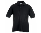 Fruit Of The Loom Childrens/Kids Unisex 65/35 Pique Polo Shirt (Black) - BC389