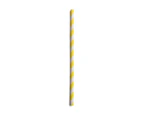 Yellow Striped Biodegradable Paper Straws - 6mm - Packs