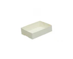White  Cardboard Mini Food Trays - 110mm - 38mm - Packs