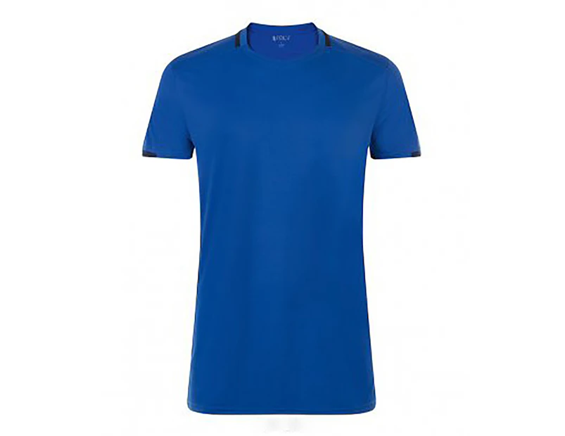 SOLS Mens Classico Contrast Short Sleeve Football T-Shirt (Royal Blue/French Navy) - PC2787