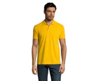 SOLs Mens Prime Pique Plain Short Sleeve Polo Shirt (Gold) - PC493