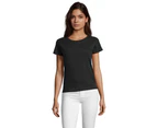SOLS Womens Regent Fit Short Sleeve T-Shirt (Deep Black) - PC2921