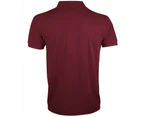 SOLs Mens Prime Pique Plain Short Sleeve Polo Shirt (Burgundy) - PC493