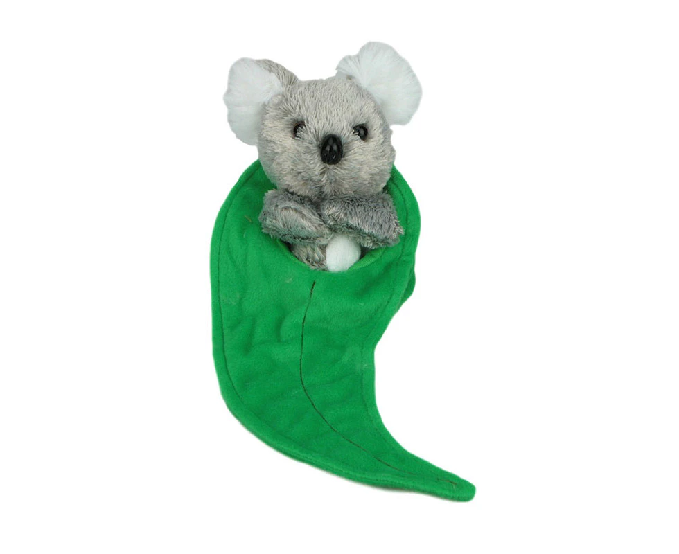 DINKI DI BABIES KOALA IN POUCH STUFFED ANIMAL PLUSH TOY 14cm