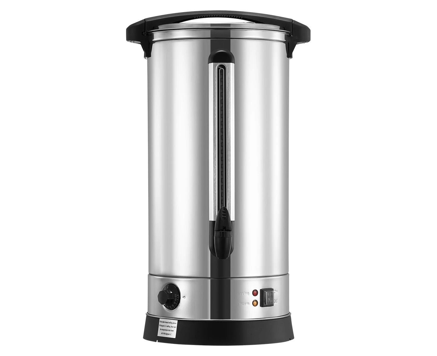 Maxkon 28L Stainless Steel Hot Water Urn 2500W Electric Hot Beverage Dispenser with Boil Dry Protection