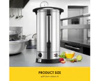 Maxkon 28L Stainless Steel Hot Water Urn 2500W Electric Hot Beverage Dispenser with Boil Dry Protection