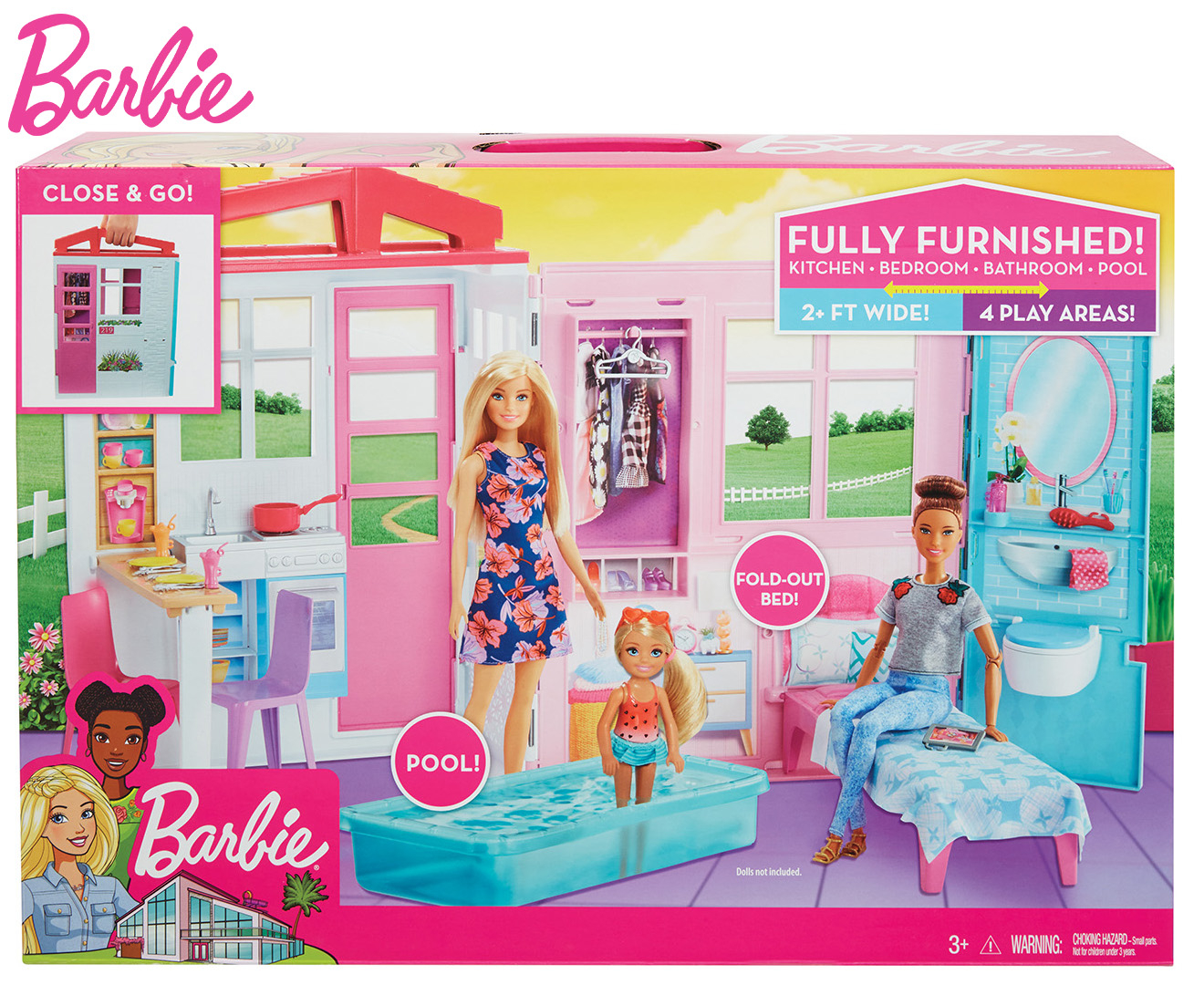 barbie fully furnished kitchen bedroom bathroom pool