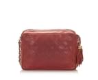 Chanel Preloved CC Lambskin Leather Crossbody Bag Women Red - Designer - Pre-Loved 3