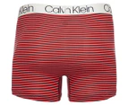 Calvin Klein Men's Microfibre Trunks 3-Pack - Navy/Blue/Red